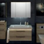 Balto Vanity Unit 925mm, Mirror Cabinet, Side Cabinet & WC Unit - Riviera Oak
