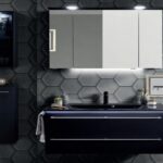 Series 6025 Vanity Unit 1050mm, Side Unit & Mirror Cabinet - Black Matt