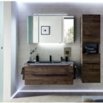 Series 6025 Vanity Unit 1200mm, Side Unit & Mirror Cabinet - Ribbeck Oak