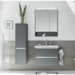 Series 6040 Vanity Unit 770mm, Side Unit & Mirror Cabinet - Quartz Grey
