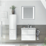 Series 6040 Vanity Unit 770mm, Side unit & Mirror - Snow White