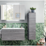 Series 6110 Vanity Unit 1050mm, Side Unit & Mirror Cabinet - Sangallo Grey