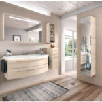 Series 7005 Vanity Unit 1236mm With White Basin, Side Units & Mirror - Polar Pine