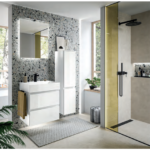 Pcon Select I Vanity Unit 580mm, Side Units & Mirror - White High Gloss