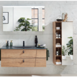 Series 7040 Vanity Unit 1210mm, Side unit & Mirror Cabinet - Halifax oak