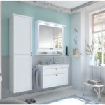 Series 9030 Vanity Unit 1050mm, Side Units & Mirror Cabinet - White Matt