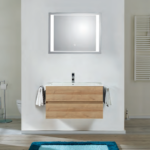 Series 7065 Vanity Unit 810mm & Mirror - Riviera Oak